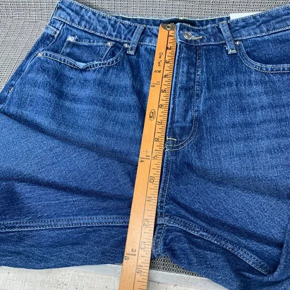 Free Assembly Womens Size 14 Blue Super High Rise Straight Leg Jeans - Picture 6 of 10